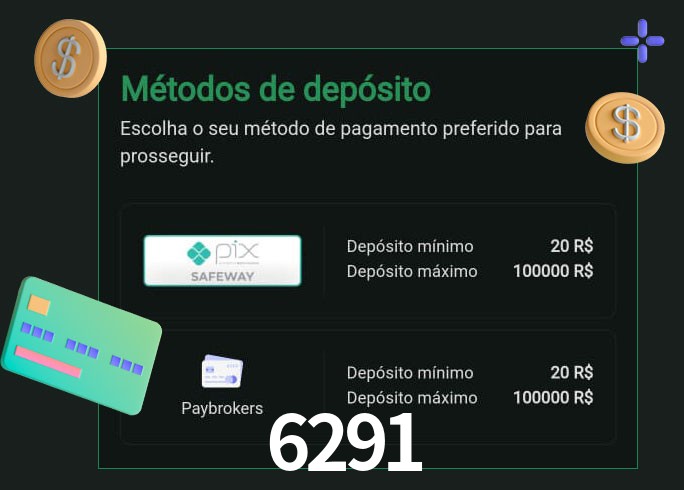 O cassino 6291 oferece uma grande variedade de métodos de pagamento